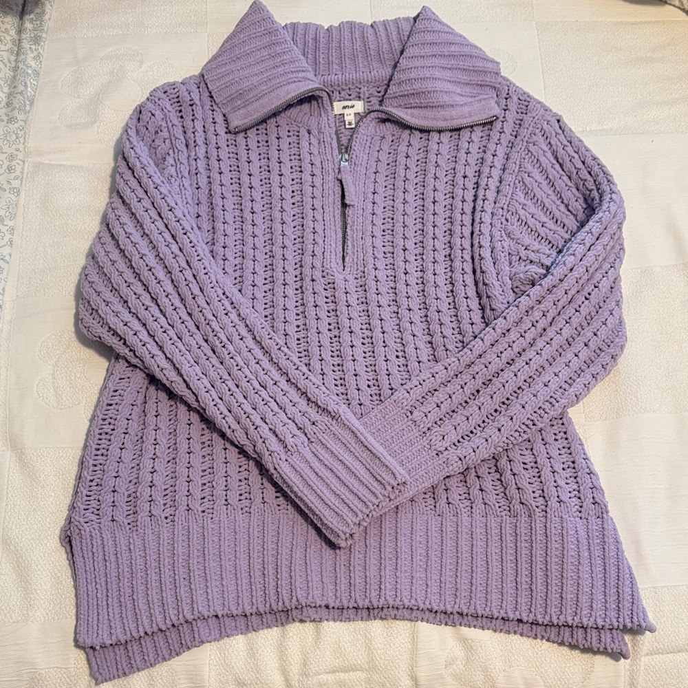 Aerie Purple Knit Sweater